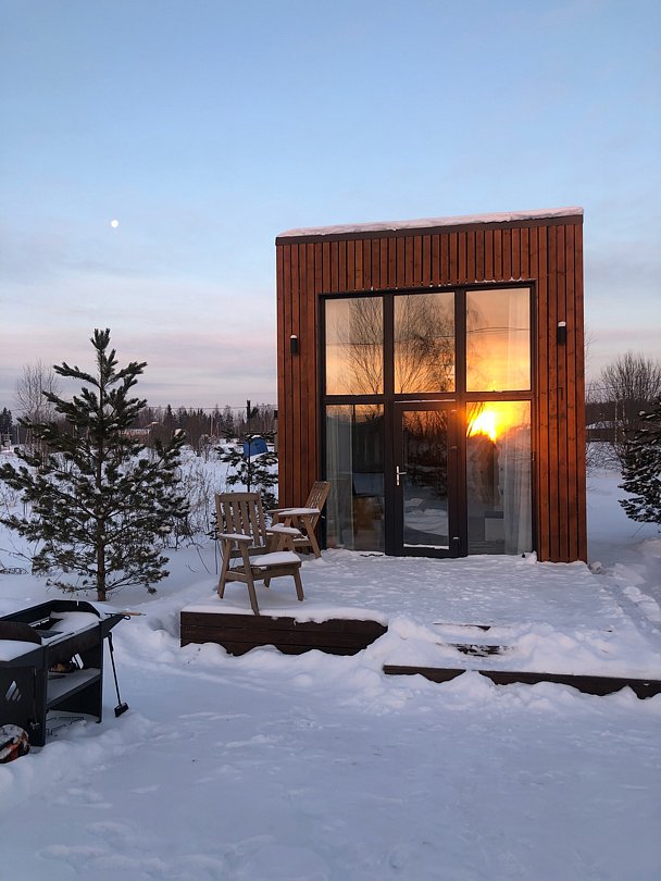 Глэмпинг Sheluha house Уютный Tiny House с мансардным окном, Московская область, Можайск