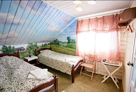 Двухместный номер бюджетный Лето с красивым видом из окна 2 отдельные кровати, Гостевой дом Тригорская, 1, Пушкинские Горы