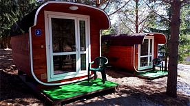 Домик кубо-бочка (3-х местный), Кемпинг GreenCamping, Полазна