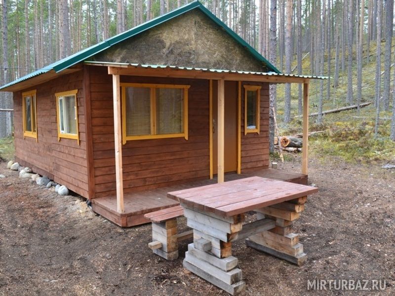 База отдыха Лесная изба на оз. Ровкульское, Республика Карелия, Муезерский